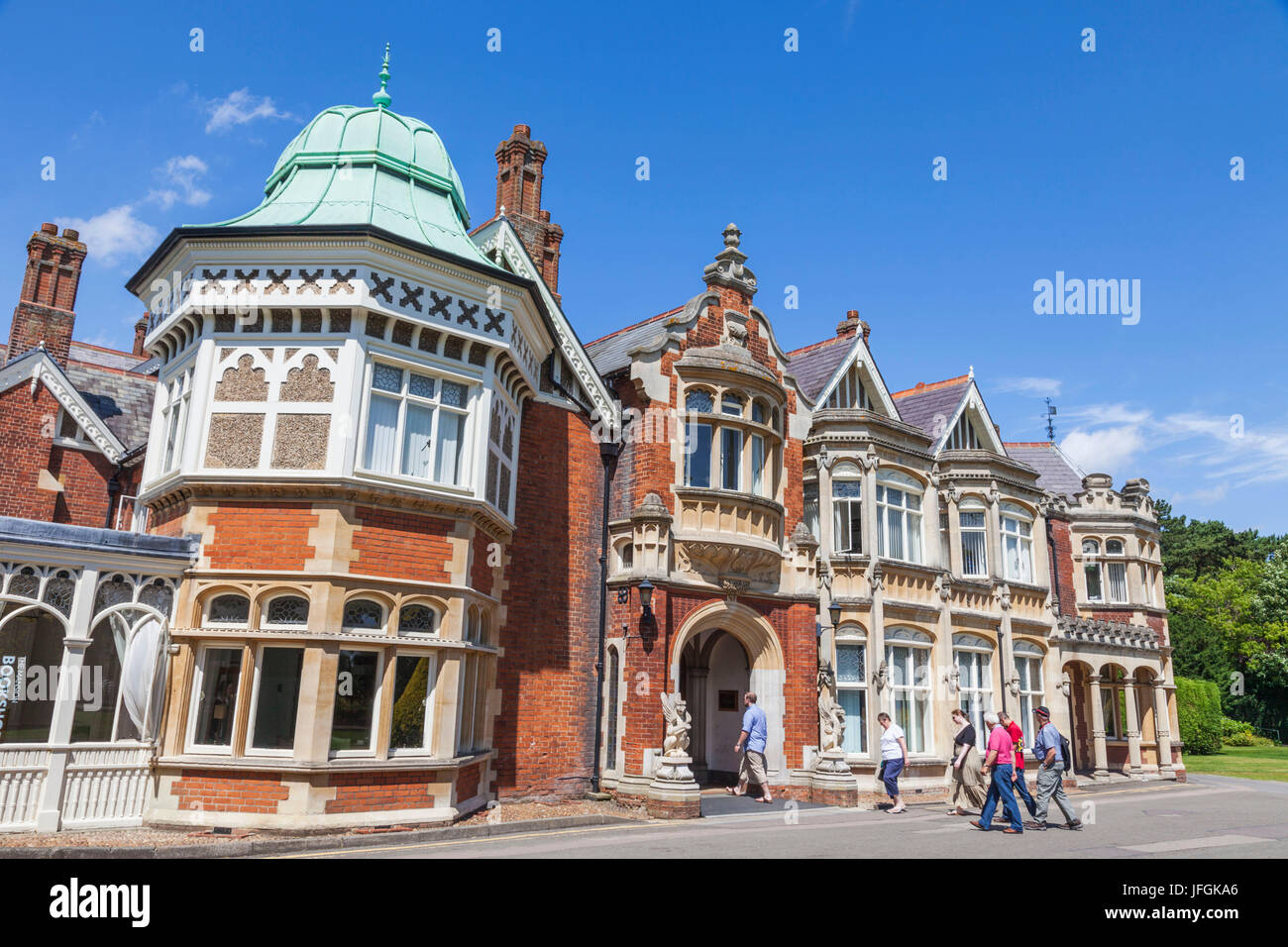 England, Buckinghamshire, Milton Keynes, Bletchley Park, The Mansion Stock Photo