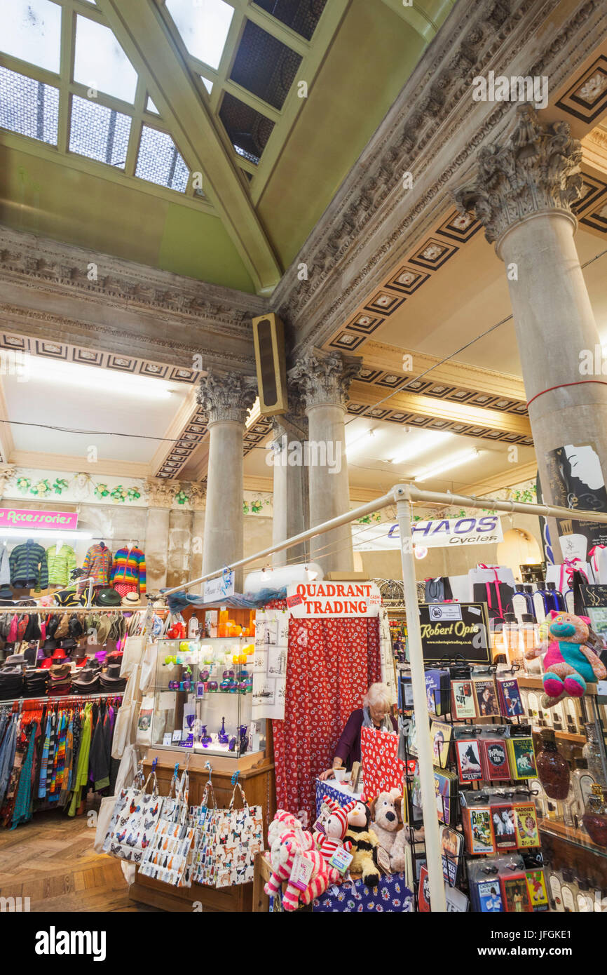 England, Somerset, Bristol, The Old City, Corn Street, Shops in St.Nicholas Market Stock Photo