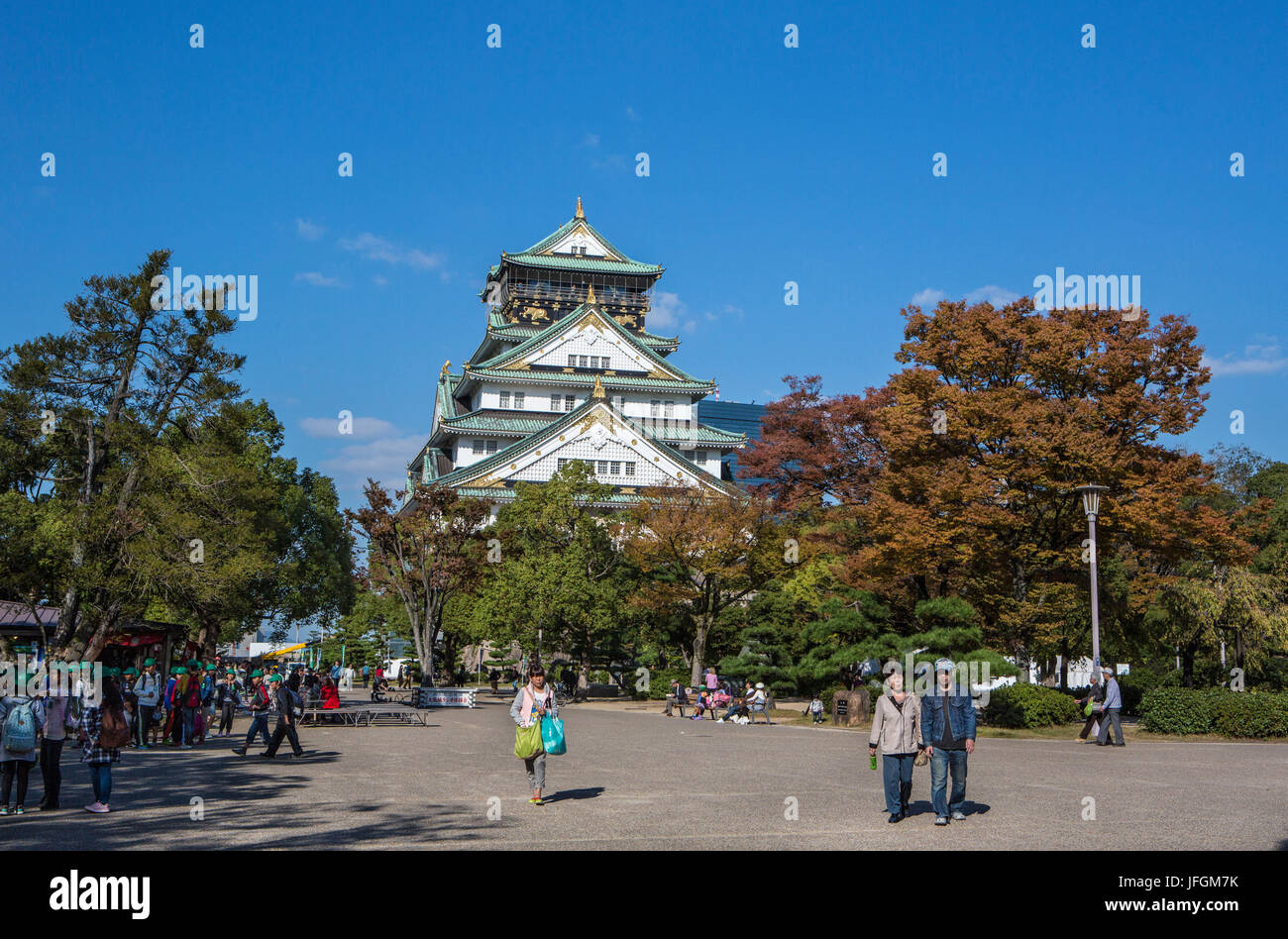 Japan, Kansai, Osaka City, Osaka Castle Stock Photo Alamy