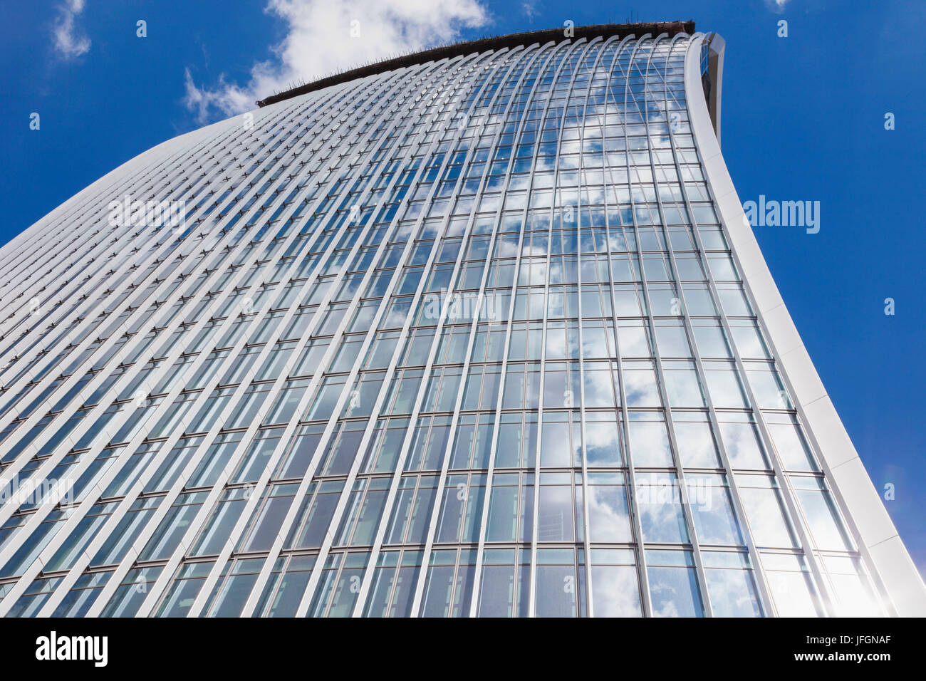 England, London, City of London, Partial View of The Walkie Talkie Building Stock Photo