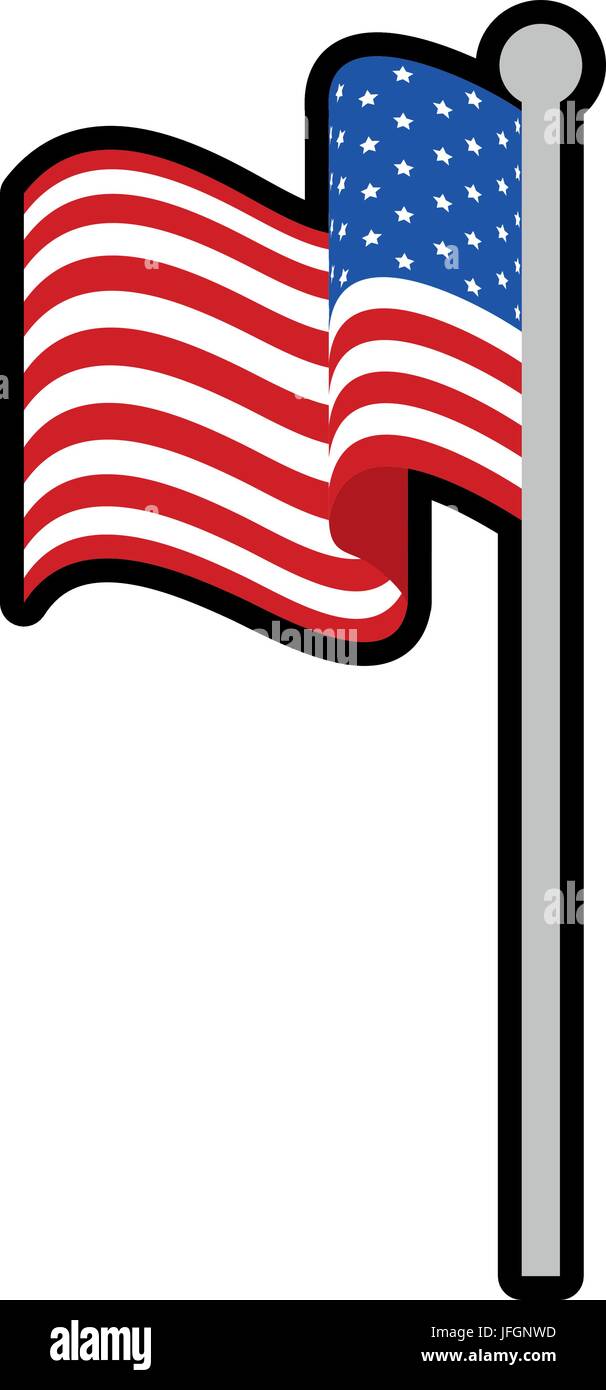 United states flag icon vector illustration graphic design Stock Vector ...