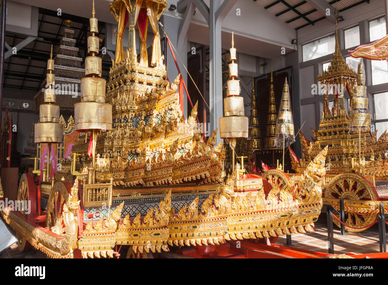 Thailand, Bangkok, Bangkok National Museum, 18th century Royal Chariots Stock Photo