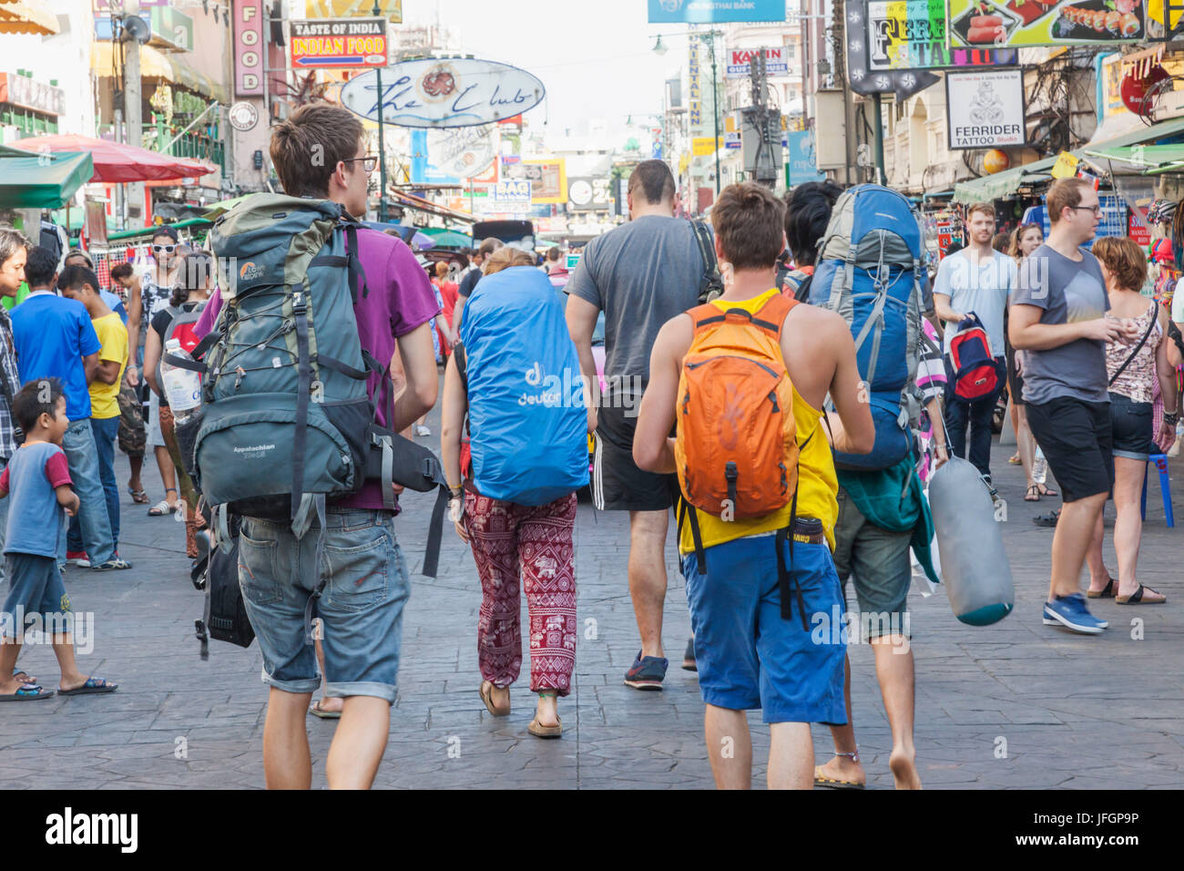 Thailand, Bangkok, Khaosan Road, Backpackers Stock Photo - Alamy