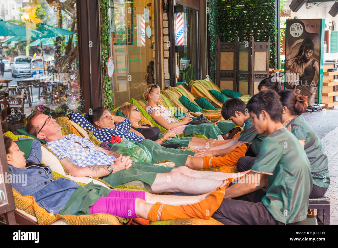 Thai Massage Bangkok Thailand High Resolution Stock Photography and