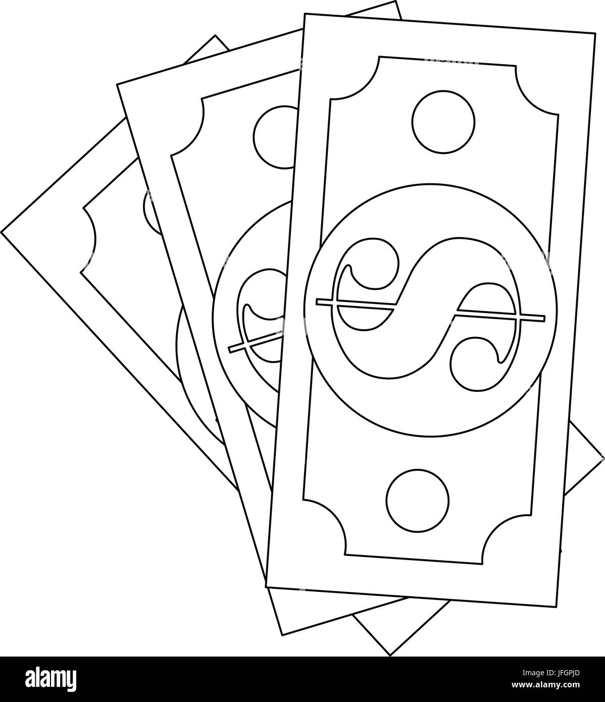 Money bills isolated icon vector illustration graphic design Stock ...
