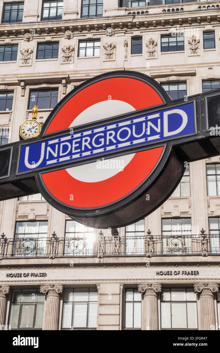 England, London, Underground Sign Stock Photo - Alamy