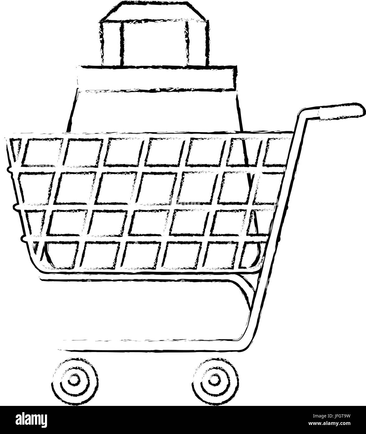 Shopping cart symbol icon vector illustration graphic design Stock