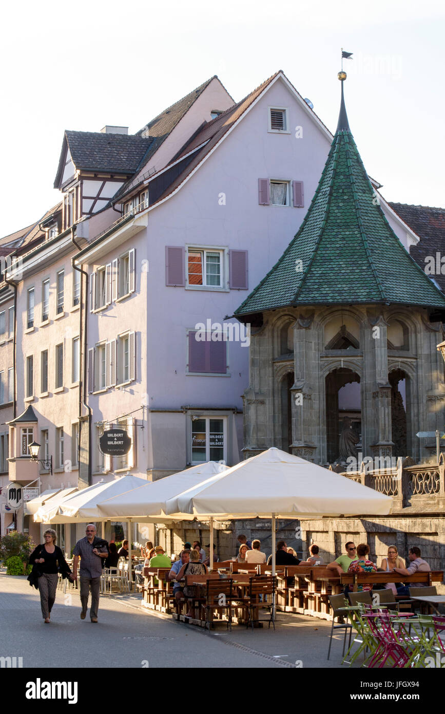 Old Town, Überlingen, Lake of Constance, Baden-Wurttemberg, Germany Stock Photo