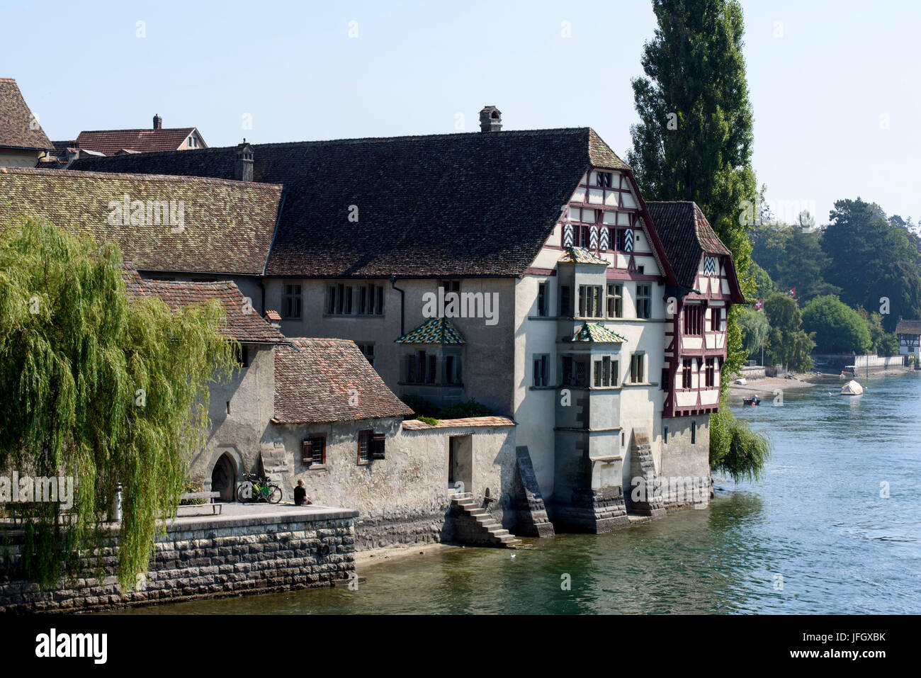 Stein at the Rhine, Lake of Constance, Thurgau, Switzerland Stock Photo