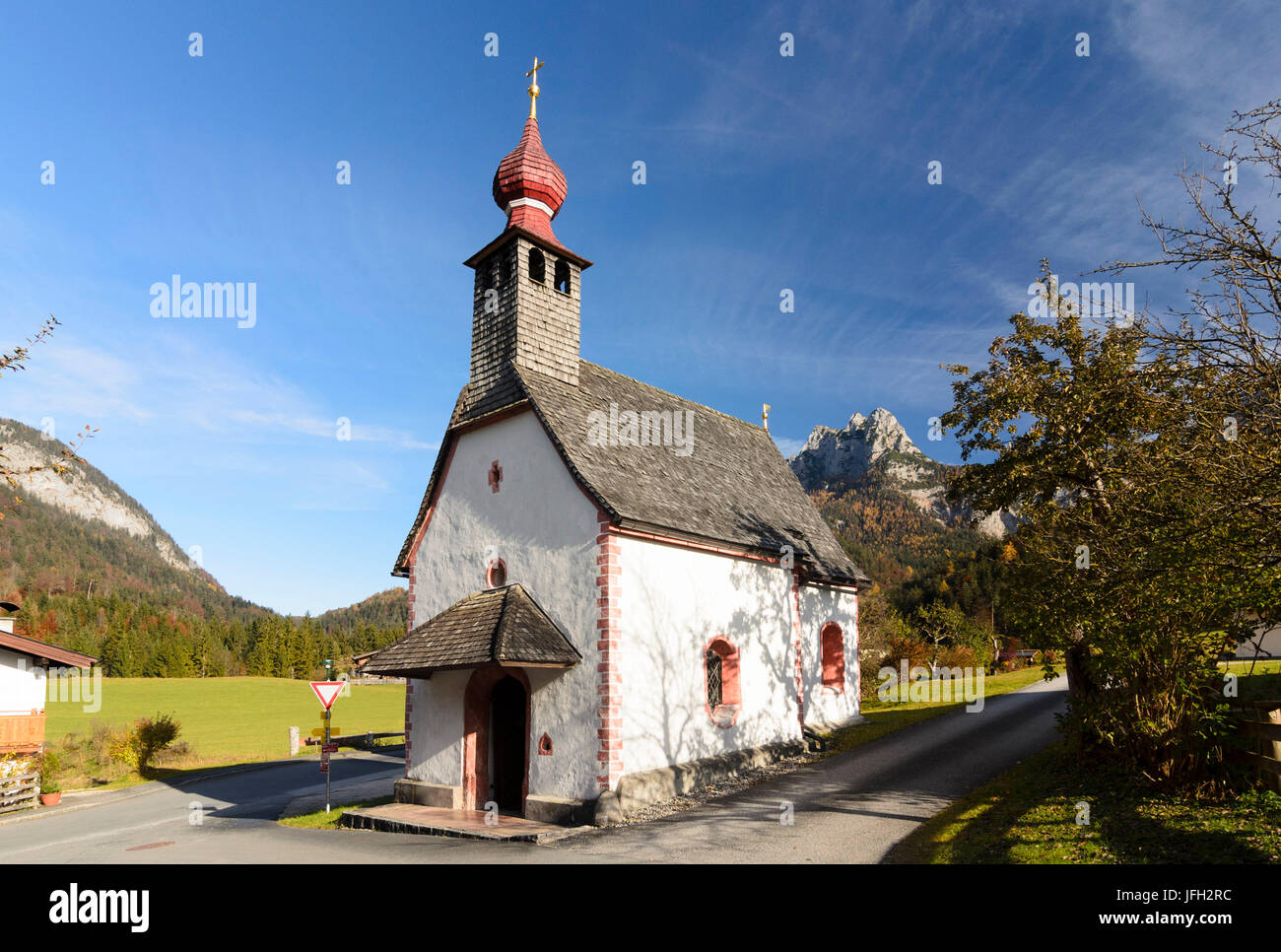 Local chapel holy Heinrich at Reit, Austria, Salzburg, Pinzgau, Unken Stock Photo