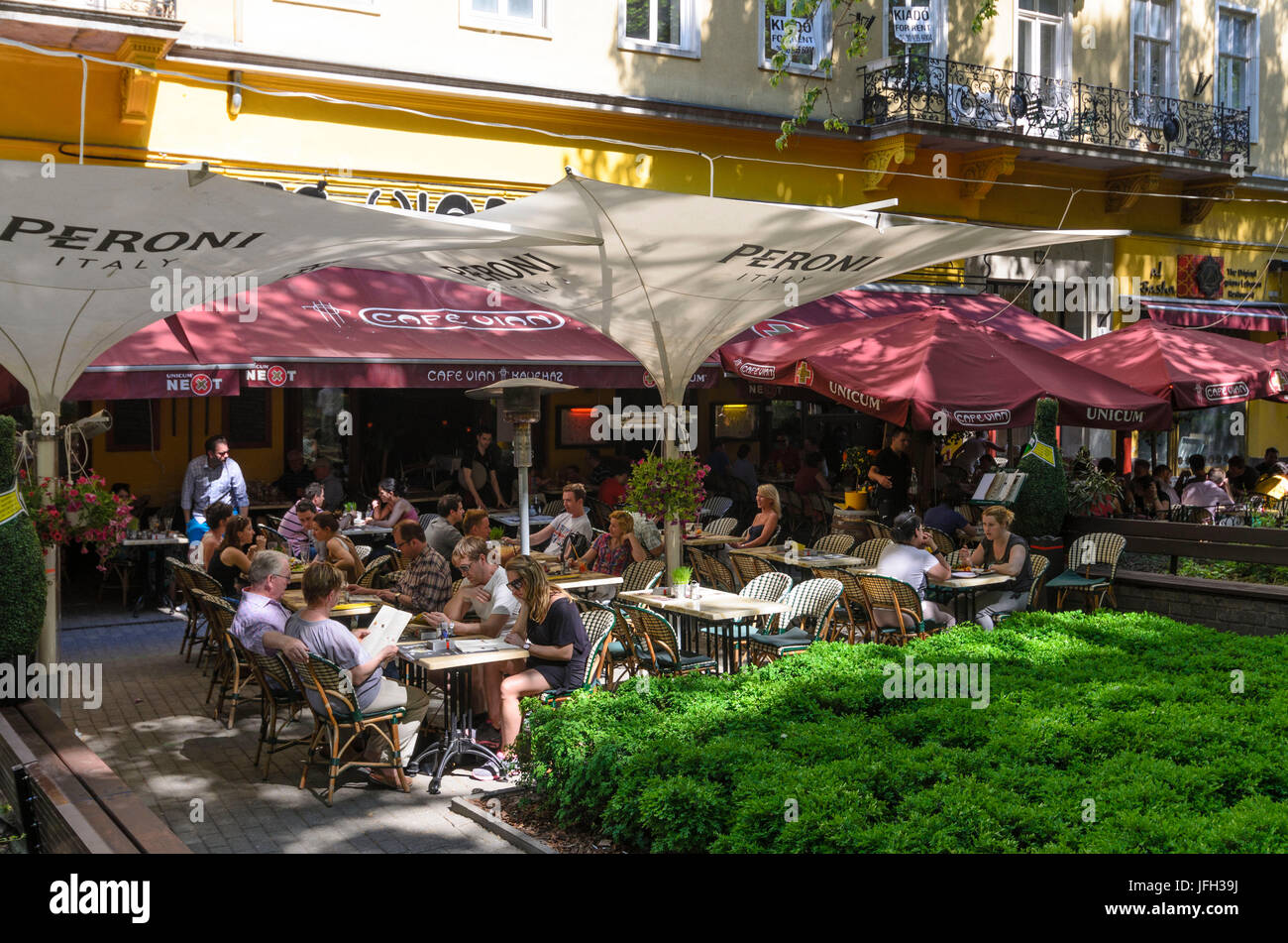 Restaurant in the Liszt Ferenc ter (FranzList square), Hungarian