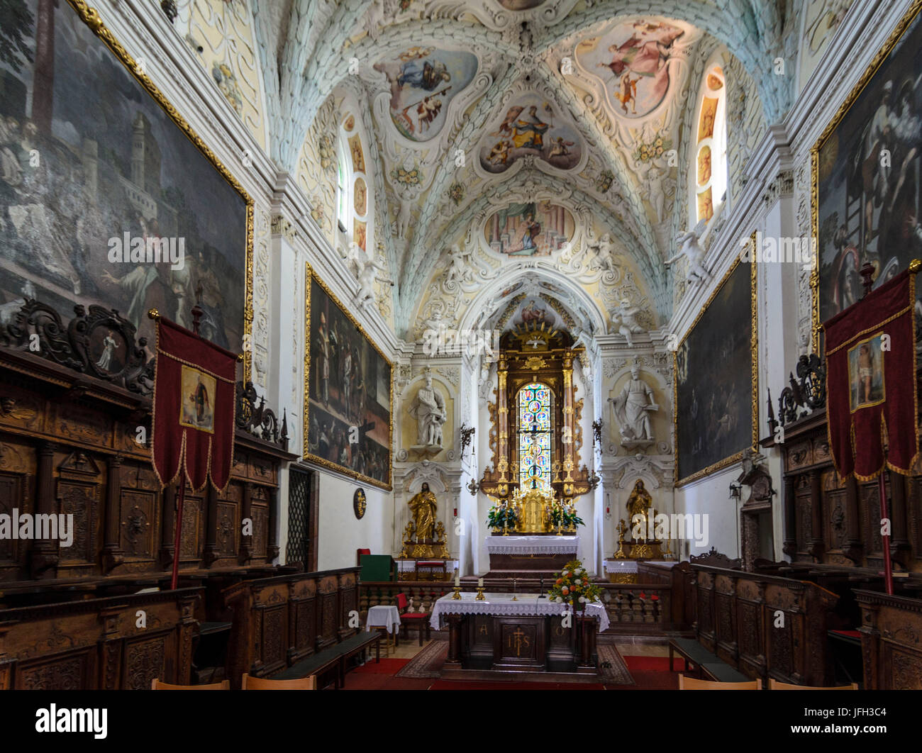 Collegiate church of the seminary Ardagger, Austria, Lower Austria ...