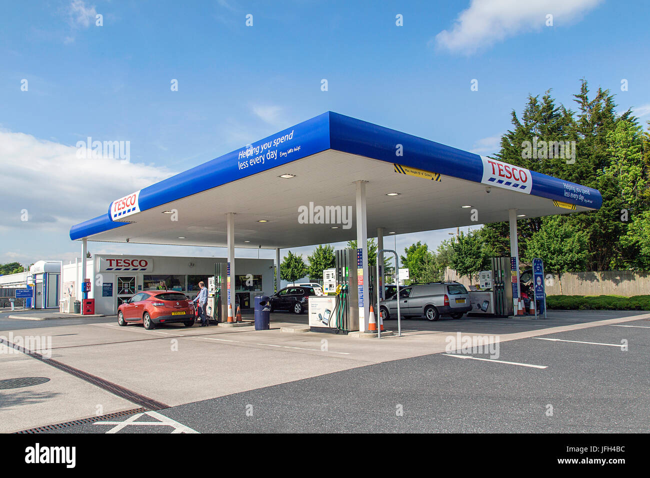 Tesco Petrol Station Stock Photo