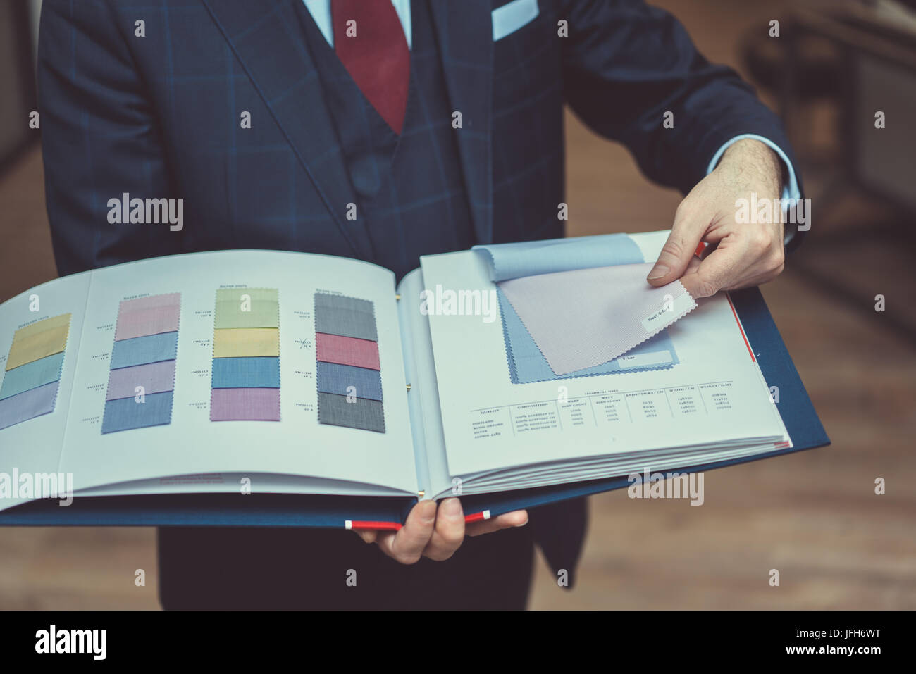 Book with material Stock Photo Alamy