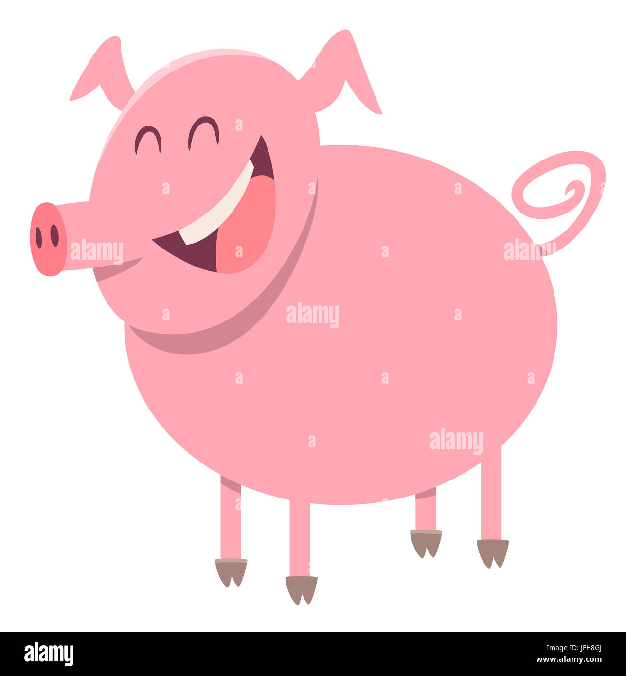 pig farm animal character Stock Photo