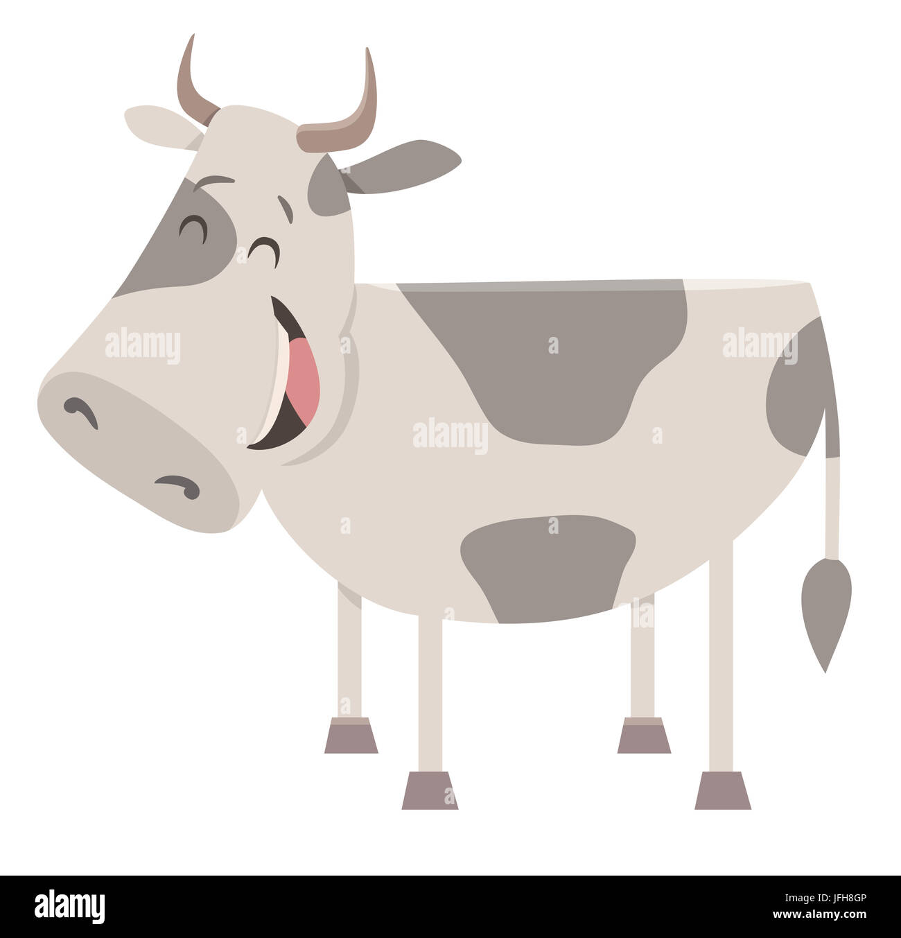 cow farm animal character Stock Photo