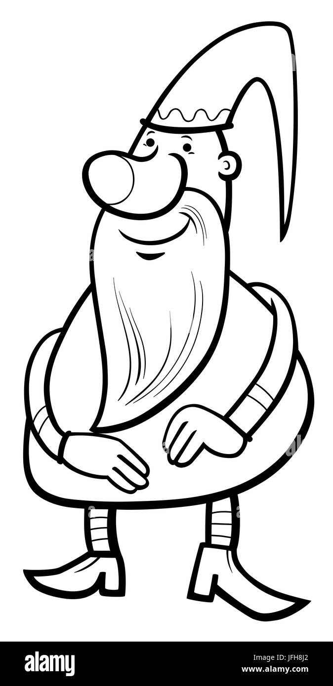 dwarf character for coloring Stock Photo