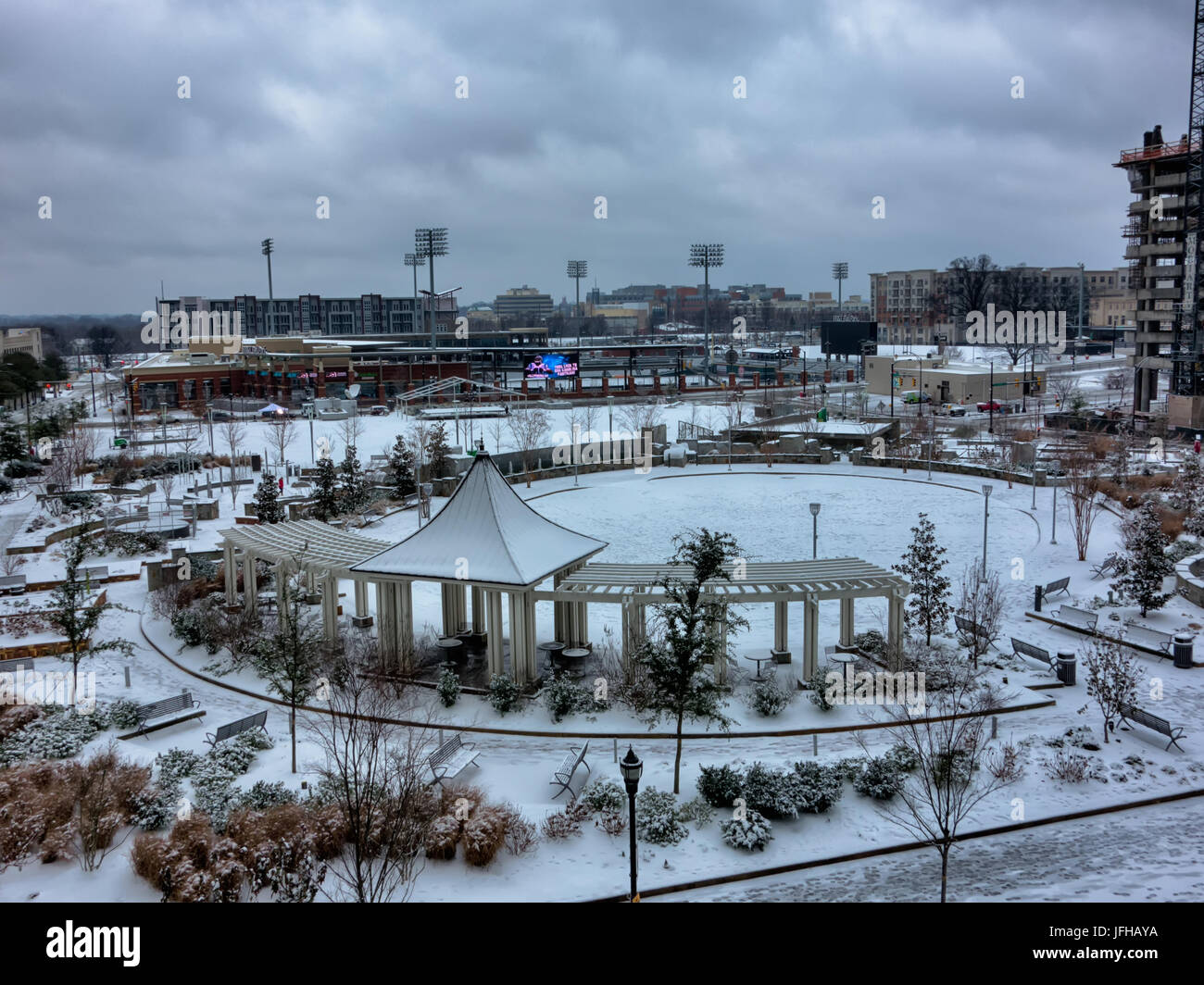 rare winter weather in charlotte north carolina Stock Photo Alamy