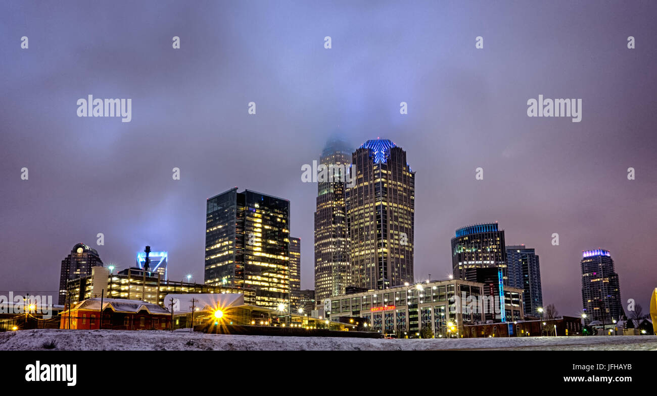 rare winter weather in charlotte north carolina Stock Photo Alamy