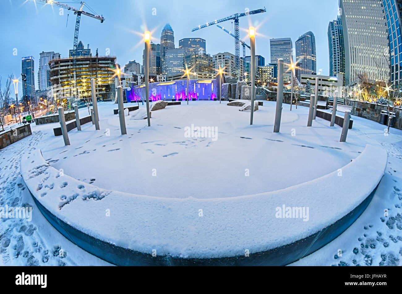 rare winter weather in charlotte north carolina Stock Photo Alamy
