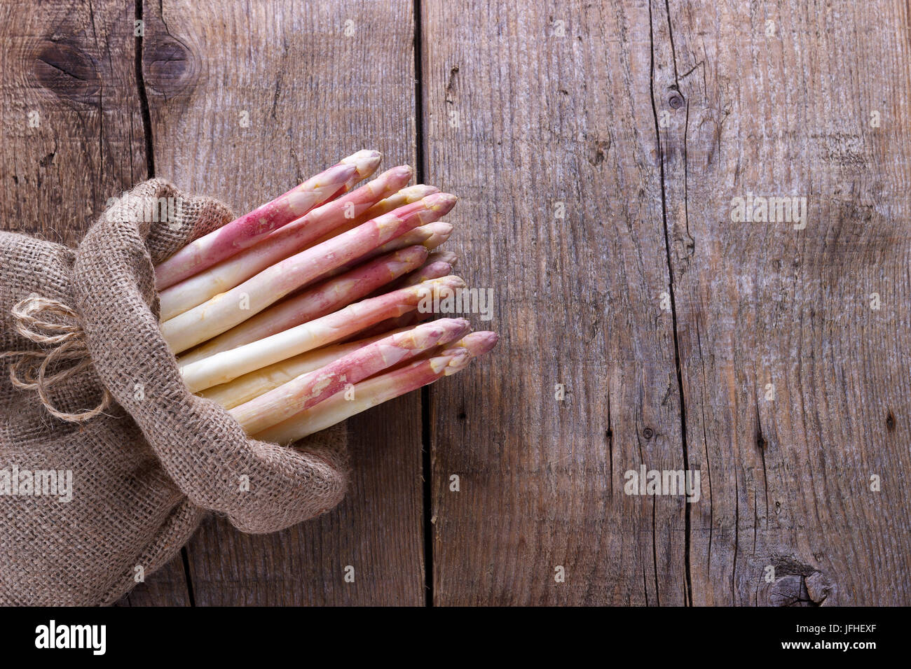 Bunch of white asparagus Stock Photo