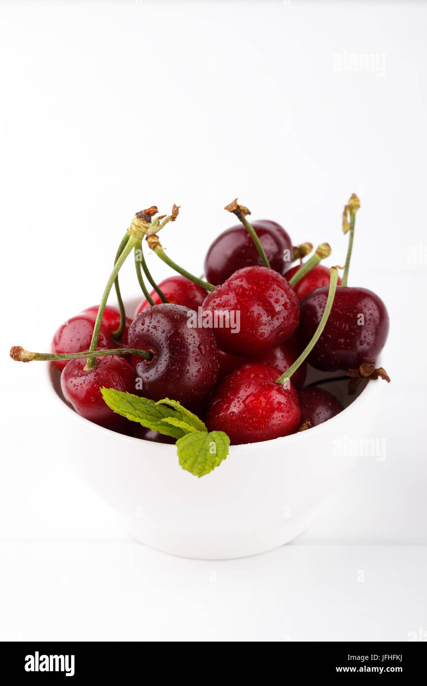 Red ripe cherries Stock Photo - Alamy