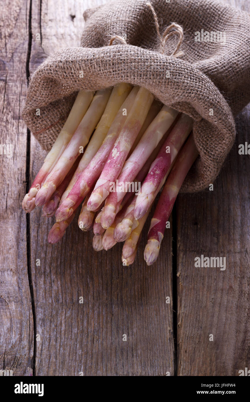 Bunch of white asparagus Stock Photo