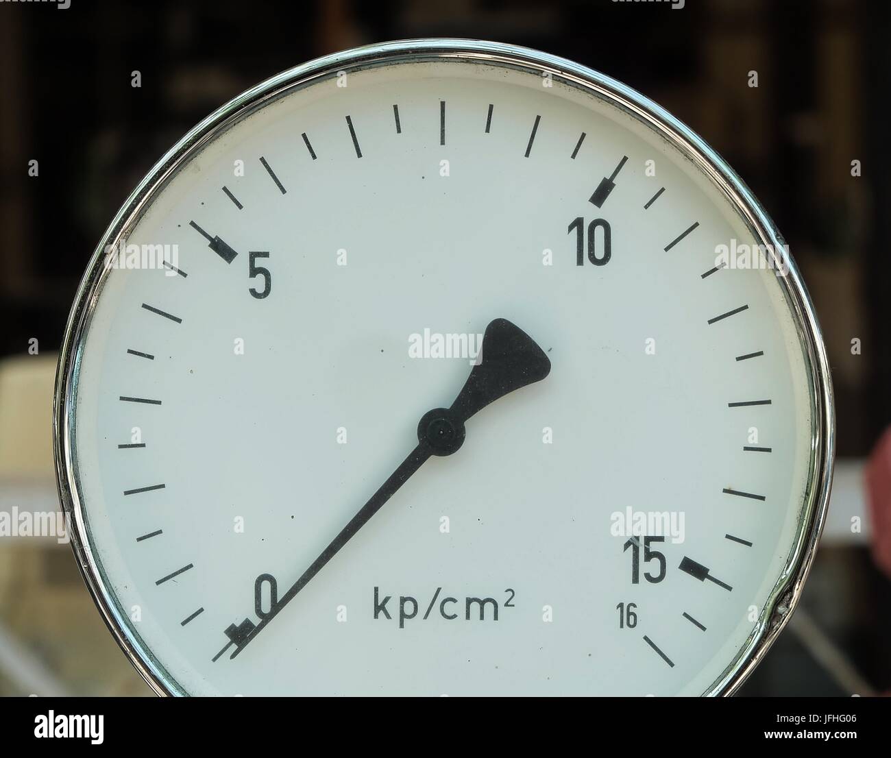 Old Used Manometer or Pressure Gauge of Heating System in A Boiler