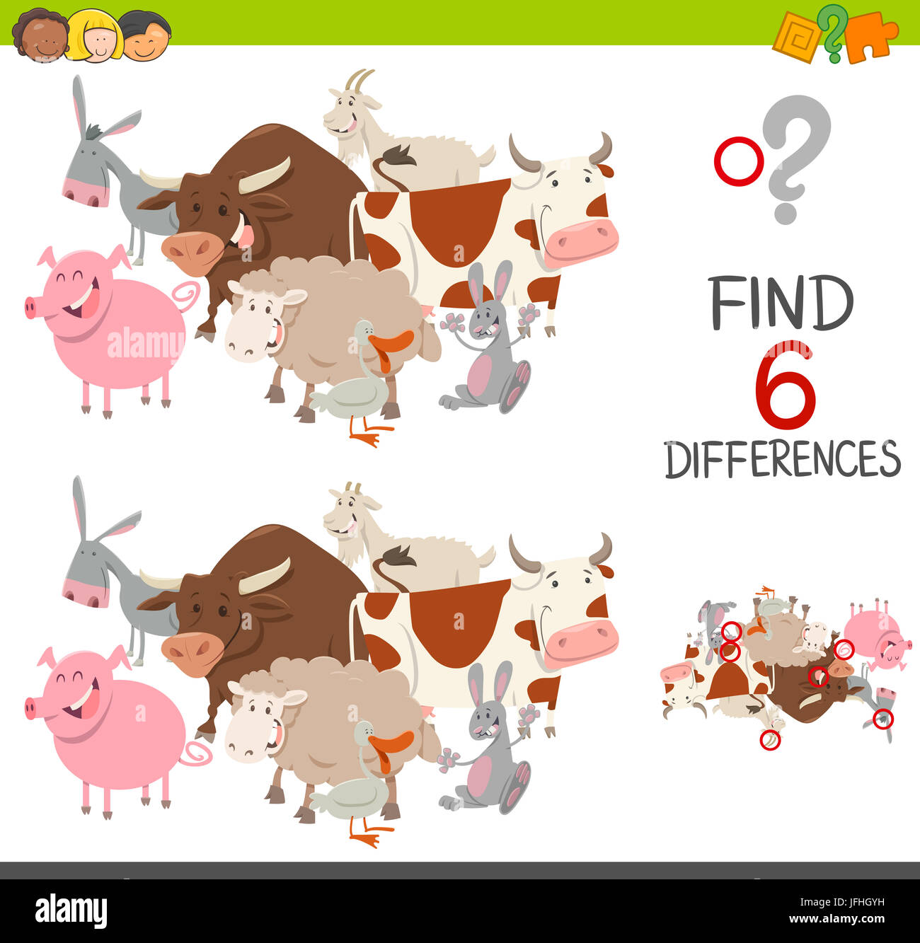 Differences test farm animals hi-res stock photography and images - Alamy