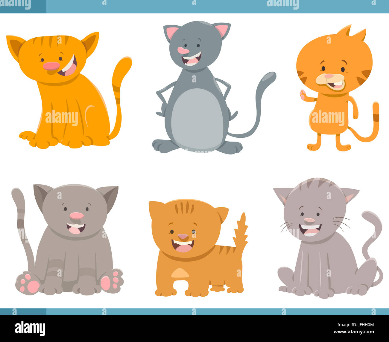 cute cat characters set Stock Photo - Alamy