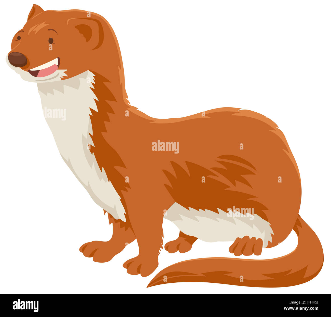 weasel cartoon animal character Stock Photo