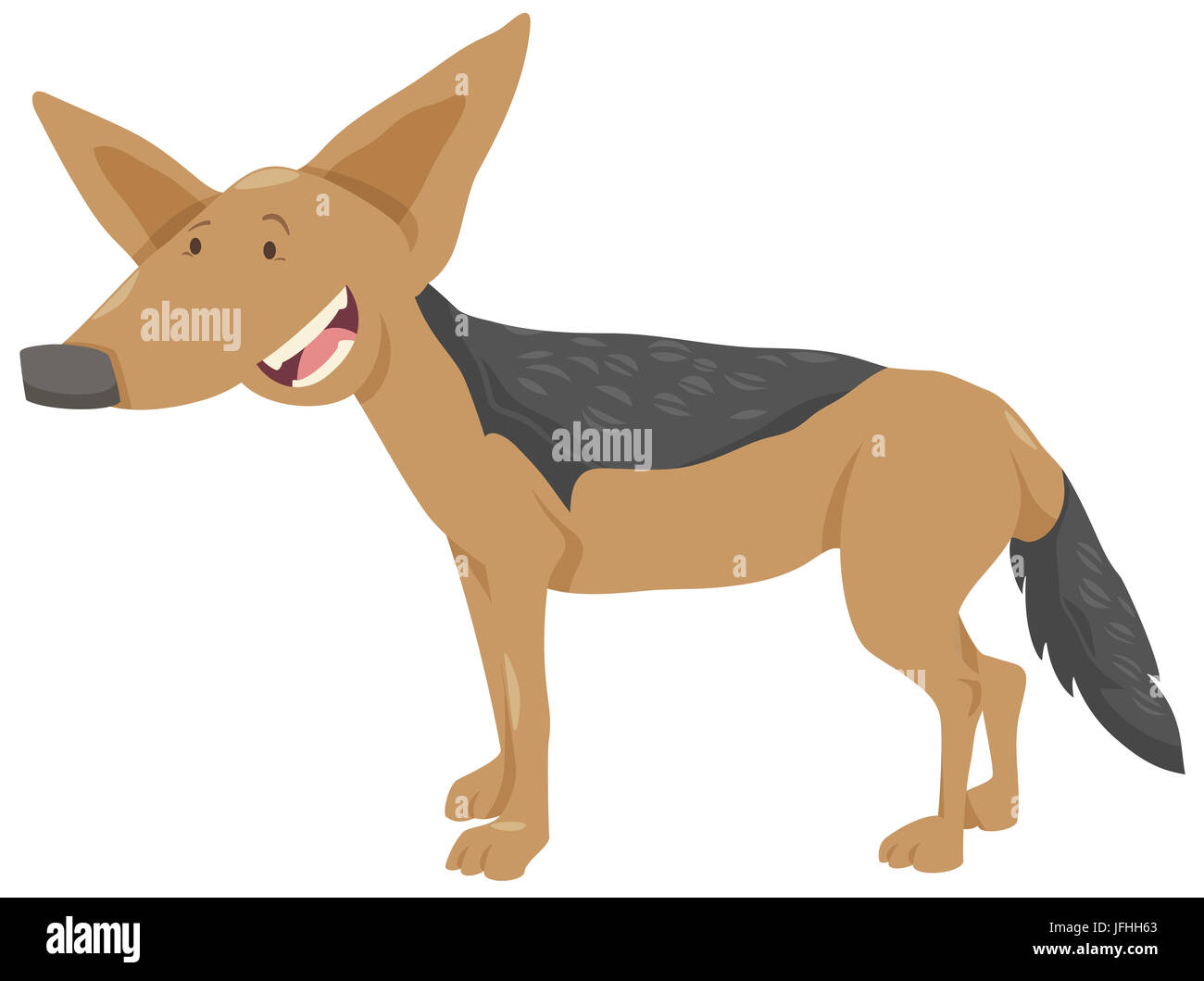jackal cartoon animal character Stock Photo