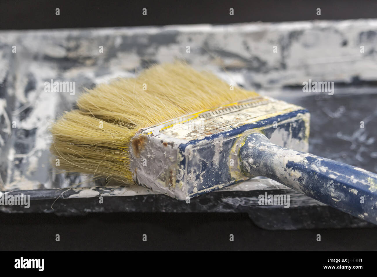 Used paint brush Stock Photo Alamy