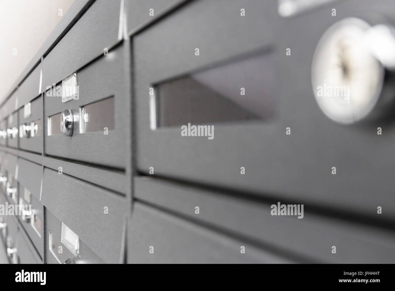 Condominium mailboxes Stock Photo Alamy