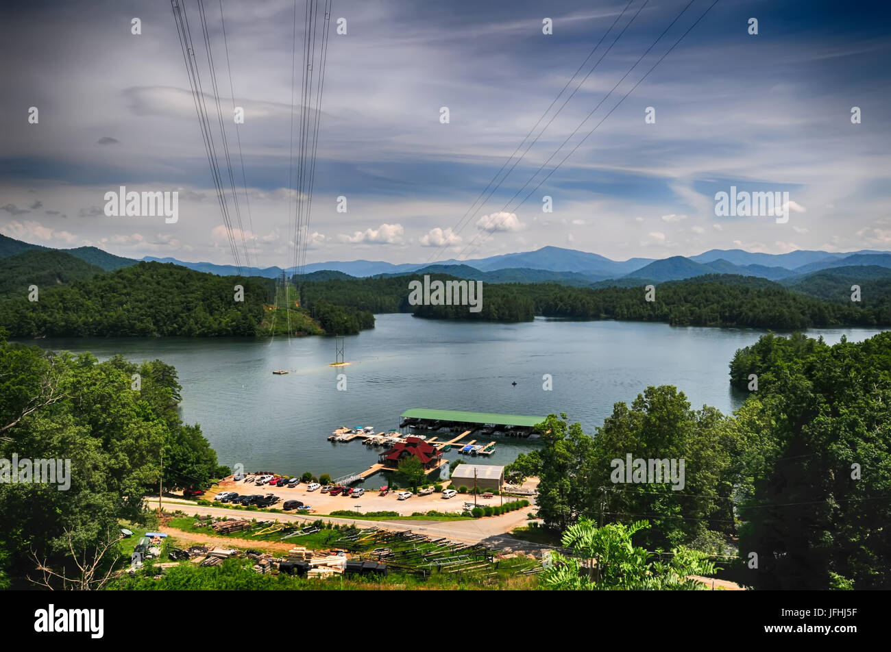 lake santeetlah in great smoky mountains nc Stock Photo Alamy