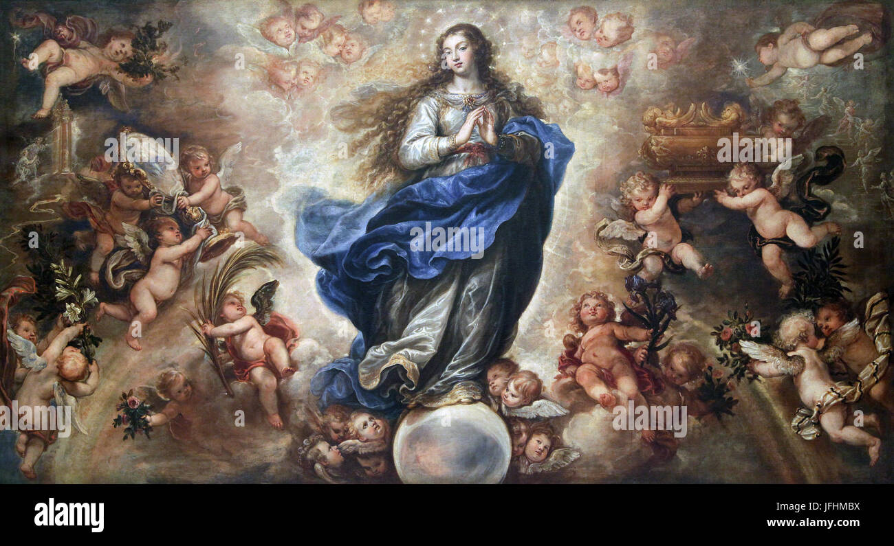 la inmaculada the immaculate 1680 by Francisco rizzi 1614-1685 Stock Photo