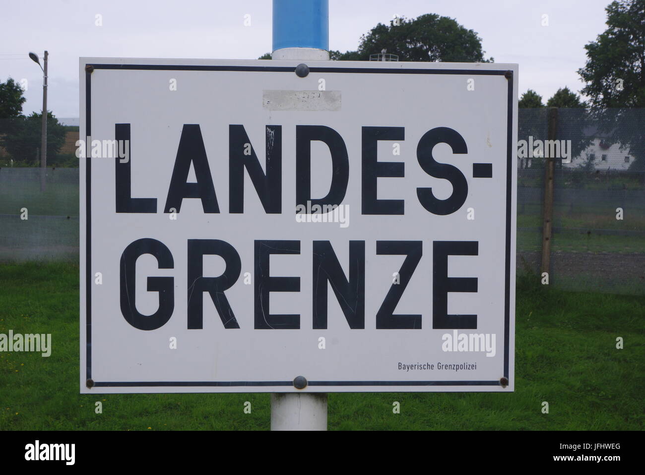 Country Border Germany Sign Stock Photo Alamy