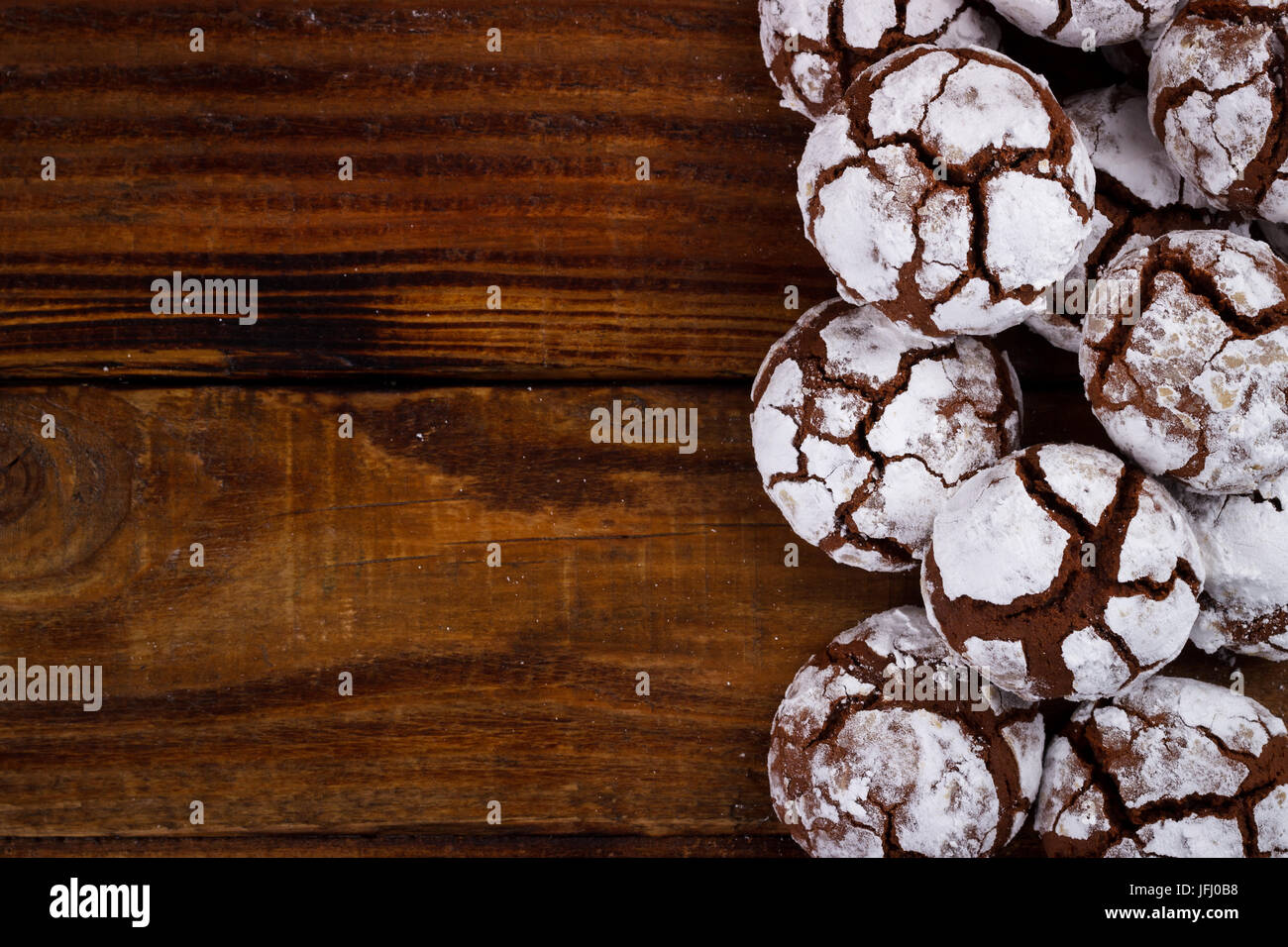 Traditional chocolate crinkles Stock Photo Alamy