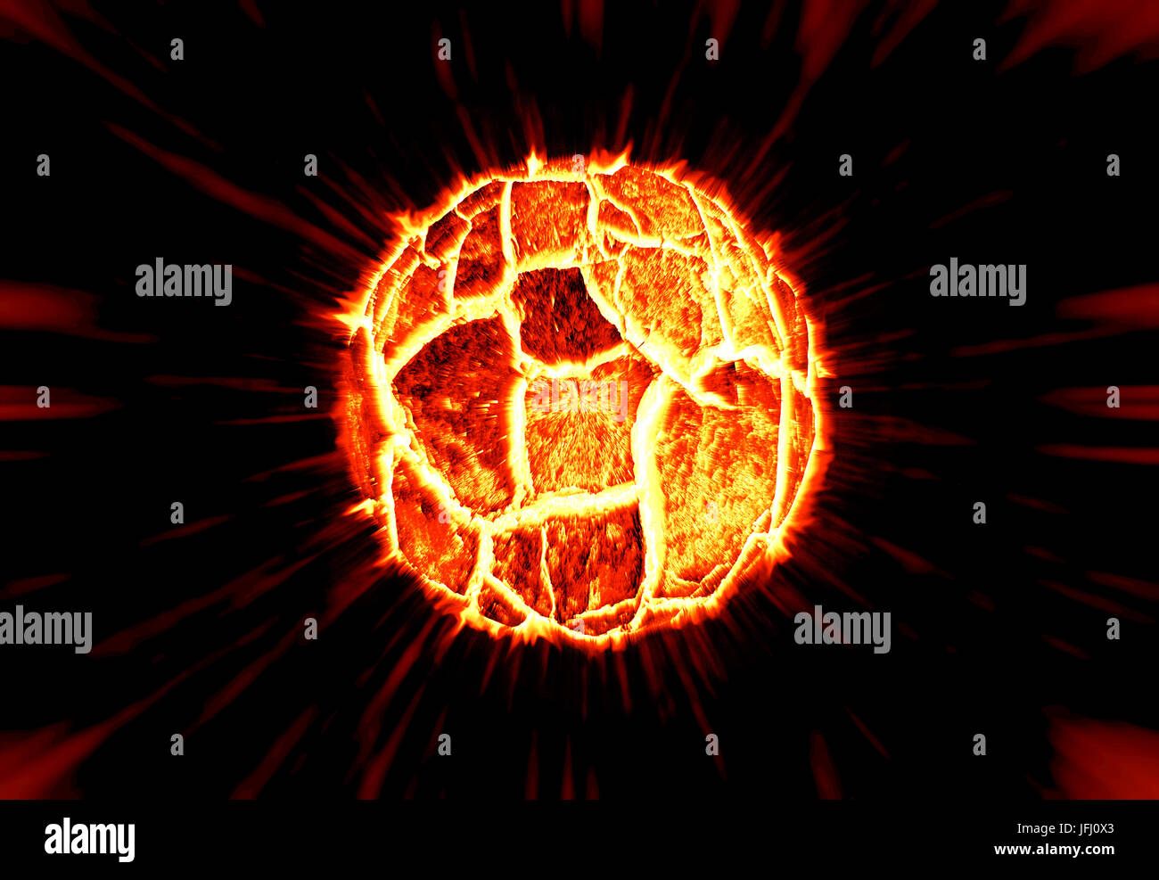 The Cracked sun explosion on space . illustration . Stock Photo