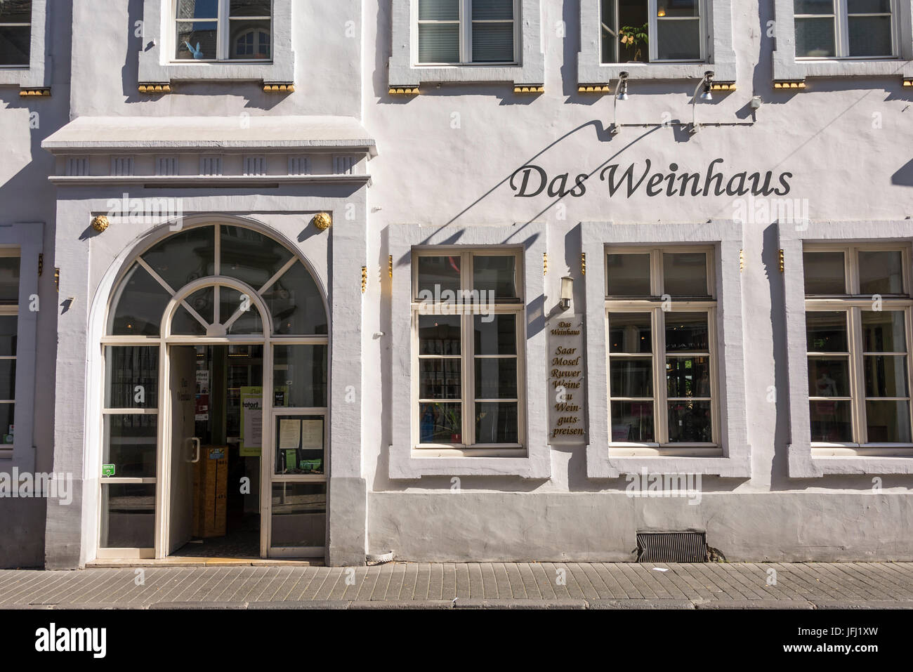 Europe, Germany, Rhineland-Palatinate, the Moselle, Moselle valley, Trier, Old Town, The wine tavern in Brückenstrasse Stock Photo