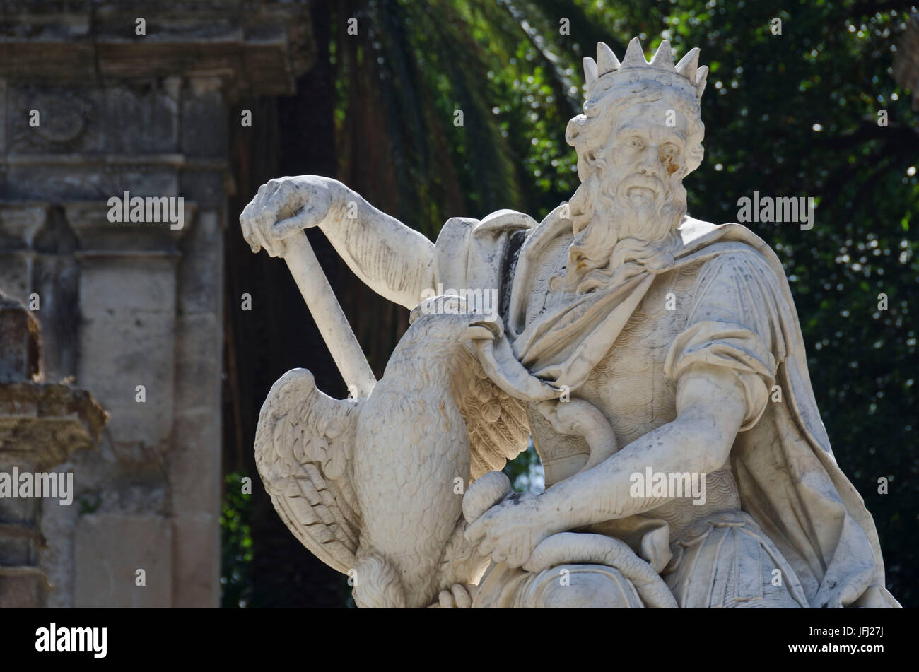 Italy, southern Italy, Sicily, Sicilia, Palermo, Villa Giulia and botanical garden Stock Photo