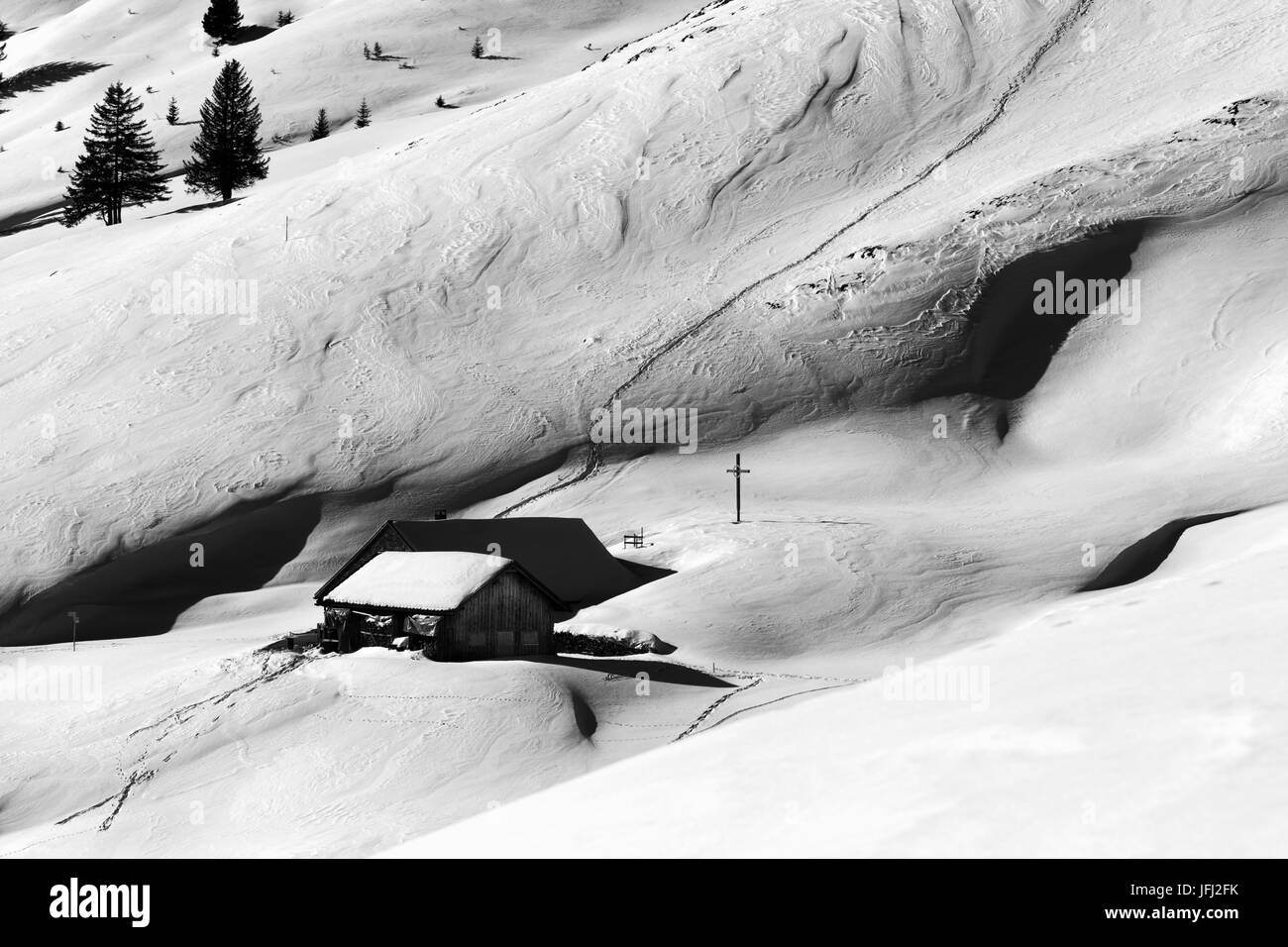 Kugel Alp in winter Stock Photo