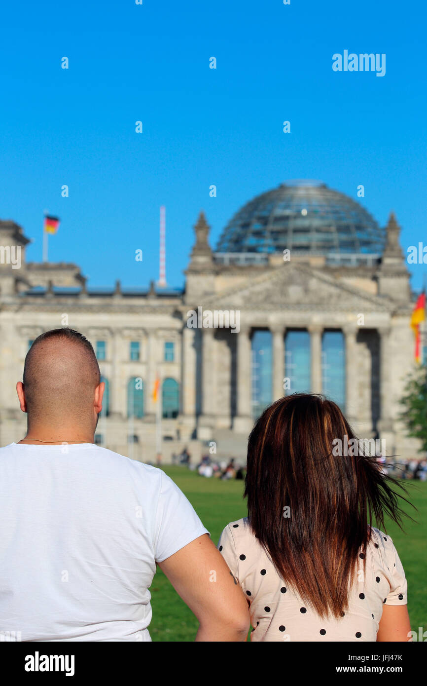 Berlin Reichstag Platz der Republik Stock Photo