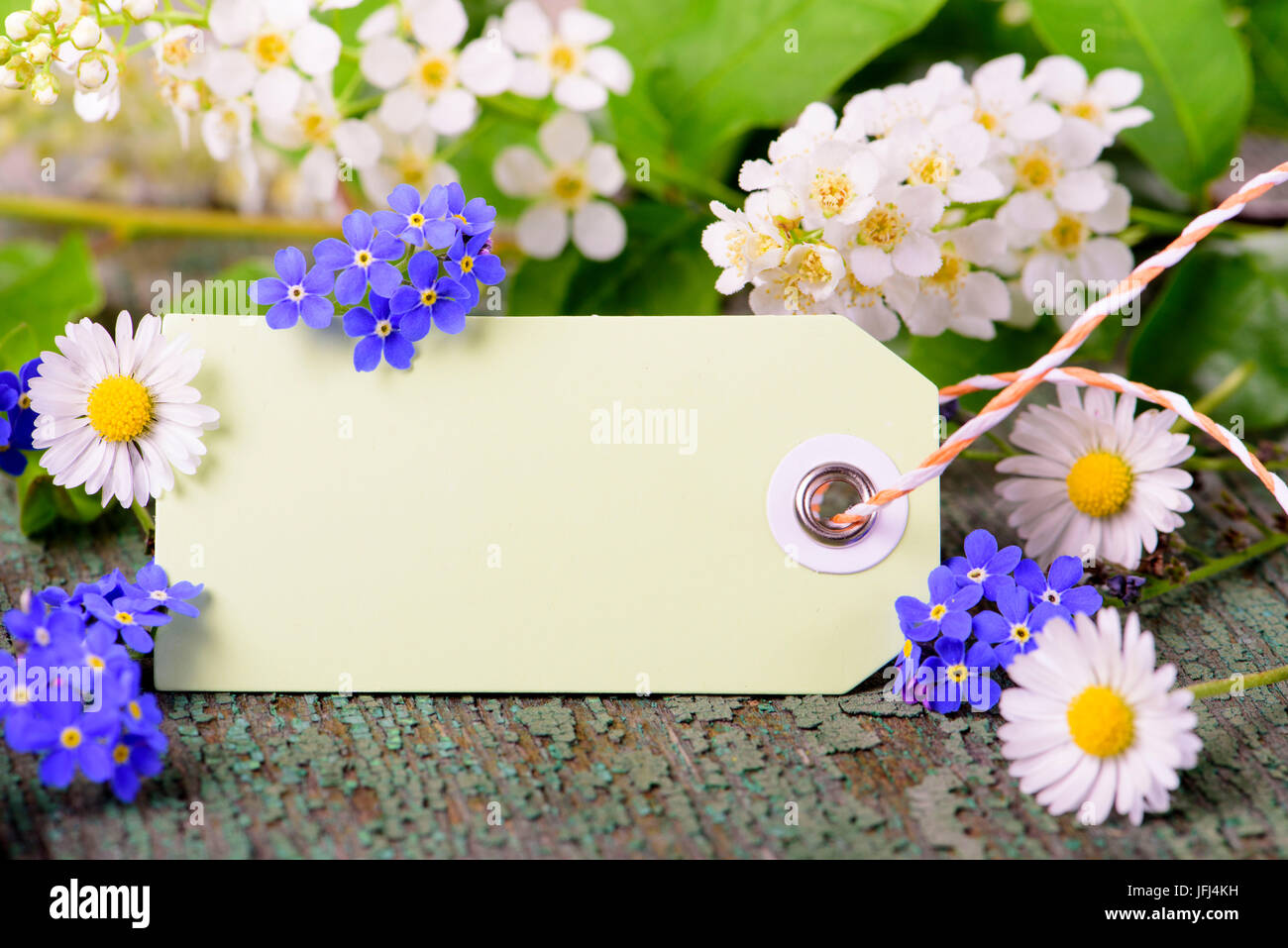 Gift trailer and many flowers Stock Photo Alamy