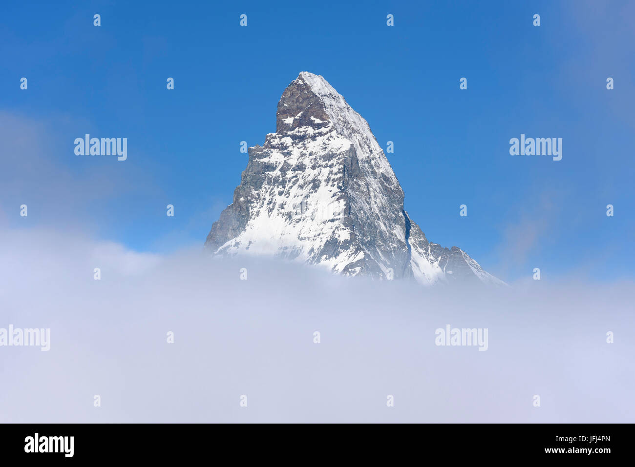 View at the Matterhorn, Switzerland, Valais Stock Photo