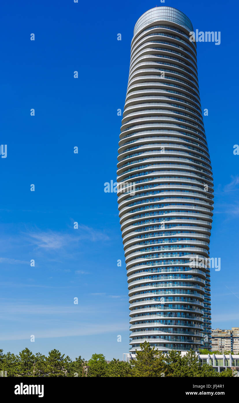 Modern skyscraper with at Mississauga. Canada Stock Photo