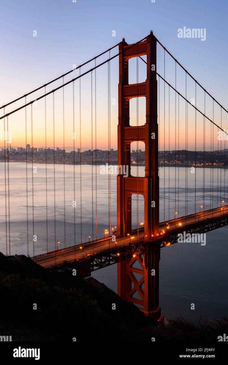 Golden Gate Bridge, the USA, California, San Francisco Stock Photo