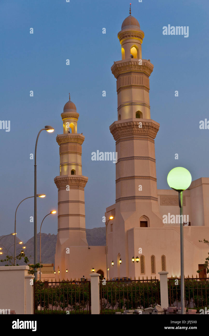 Arabia, Arabian peninsula, Sultanate of Oman, peninsula Musandam, Khasab, sultan Qaboos Moschee Stock Photo