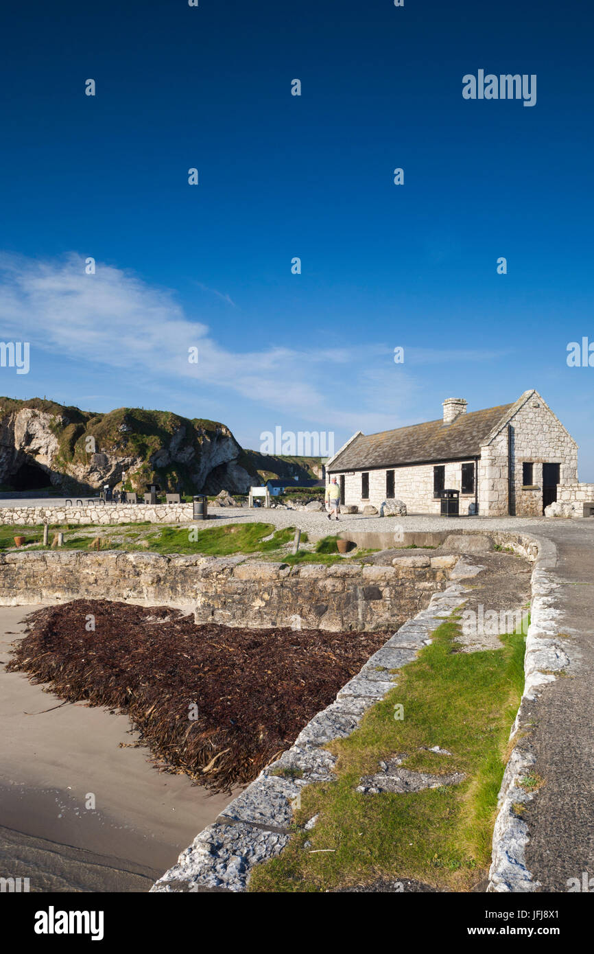 UK, Northern Ireland, County Antrim, Ballintoy, Ballintoy Harbor Stock ...