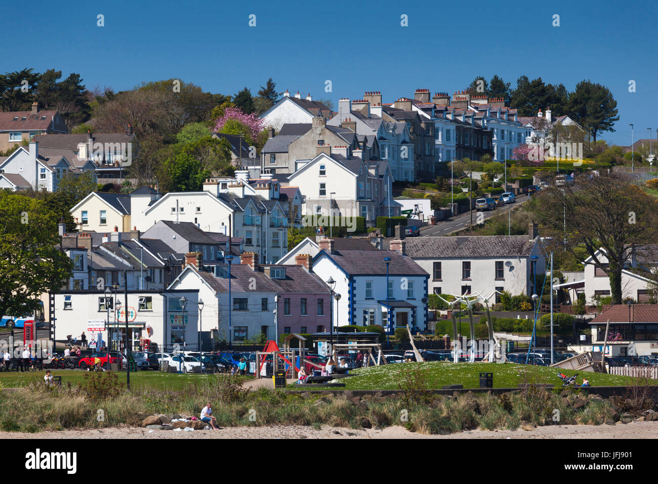 UK, Northern Ireland, County Antrim, Ballycastle, town view Stock Photo